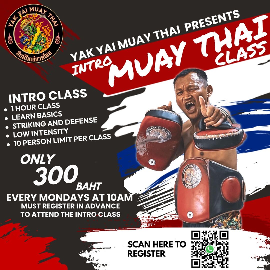 introductory muay thai class at yak yai muay thai phuket thailand